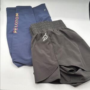Pelotón bundle leggings and shorts sz Medium
